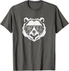 oma Bear Family Apparel Grandma Bear Face with Sunglasses T-Shirt - Asphalt Grey
