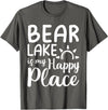 Lake Gifts & Accessories Bear Lake Is My Happy Place - Camping Nature Outdoor Lake T-Shirt - Asphalt Grey