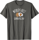 Guinea pig Lover Apparel - jy Guinea Pig Apparel men boys Worlds Best Guinea Pig Dad T-Shirt - Asphalt Grey