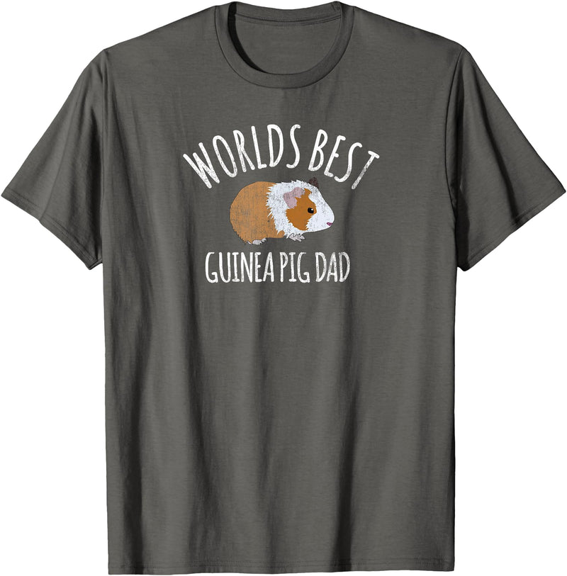 Guinea pig Lover Apparel - jy Guinea Pig Apparel men boys Worlds Best Guinea Pig Dad T-Shirt - Asphalt Grey
