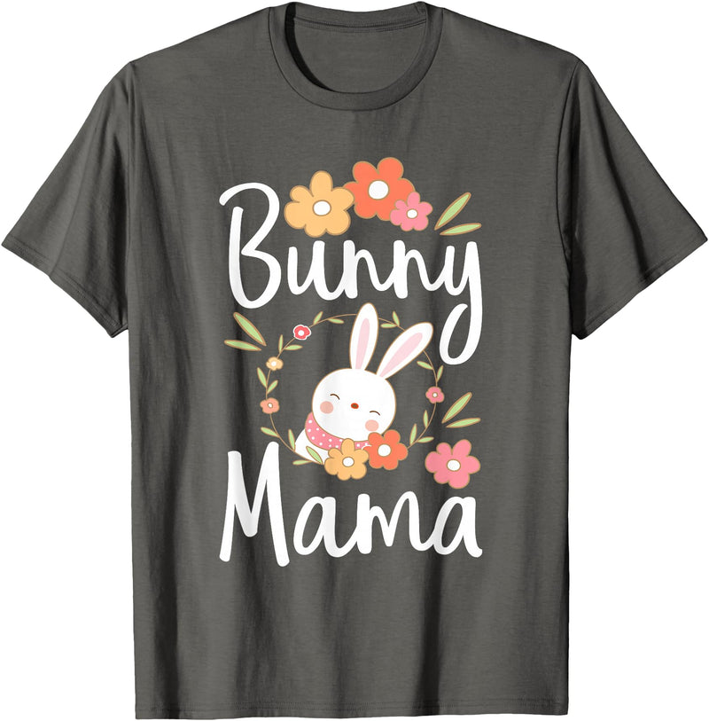 Bunny Mama - Rabbit Lover Zookeeper Farmer Veterinarian T-Shirt in Asphalt Grey