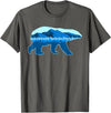 Save the Polar Bear Lovers Designs Polar Bear Print Landscape - Save the Polar Bear T-Shirt - Asphalt Grey