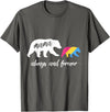 Cute Pansexual and Bisexual Mama Gift Tee Cute Pansexual Mama Bear T-Shirt - Asphalt Grey