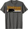 Equal Rights Gay Bear Sânpebe Designs Vintage Gay Bear T-Shirt - Asphalt Grey