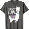 Birthday Llama Shirts Gift Daddy Llama Funny Father's Day Shirt Men, Dad, Dad Birthday T-Shirt - Asphalt Grey