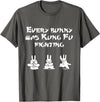 Funny Easter Every Bunny Was Kung Fu Fighting Karate T-Shirt in Asphalt Grey