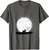 Rabbit in Moon and Moonlight T-Shirt in Asphalt Grey