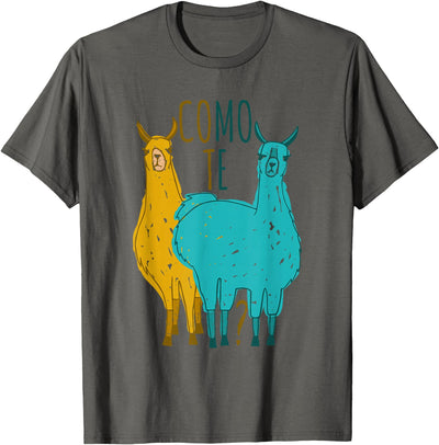 Funny Llama T-Shirt Como Te Llamas Funny Spanish Joke Llama Shirt Tee T-Shirt