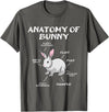 Funny Bunny Rabbit Anatomy Cute Rabbit Humor Joke T-Shirt in Asphalt Grey