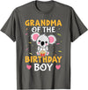 Favorite Grandma Designs For Women Grandma Of The Birthday Boy Koala Bear For Girls T-Shirt - Asphalt Grey