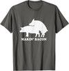 Chris T-Shirt makin bacon t-shirt pork bacon shirt pigs T-Shirt - Asphalt Grey