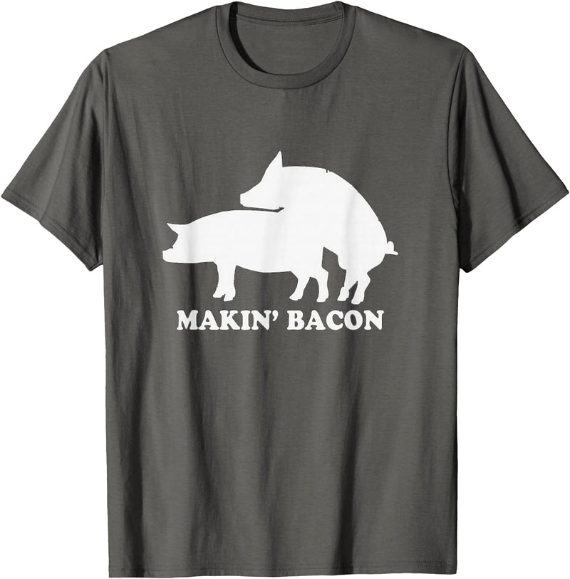 Chris T-Shirt makin bacon t-shirt pork bacon shirt pigs T-Shirt - Asphalt Grey