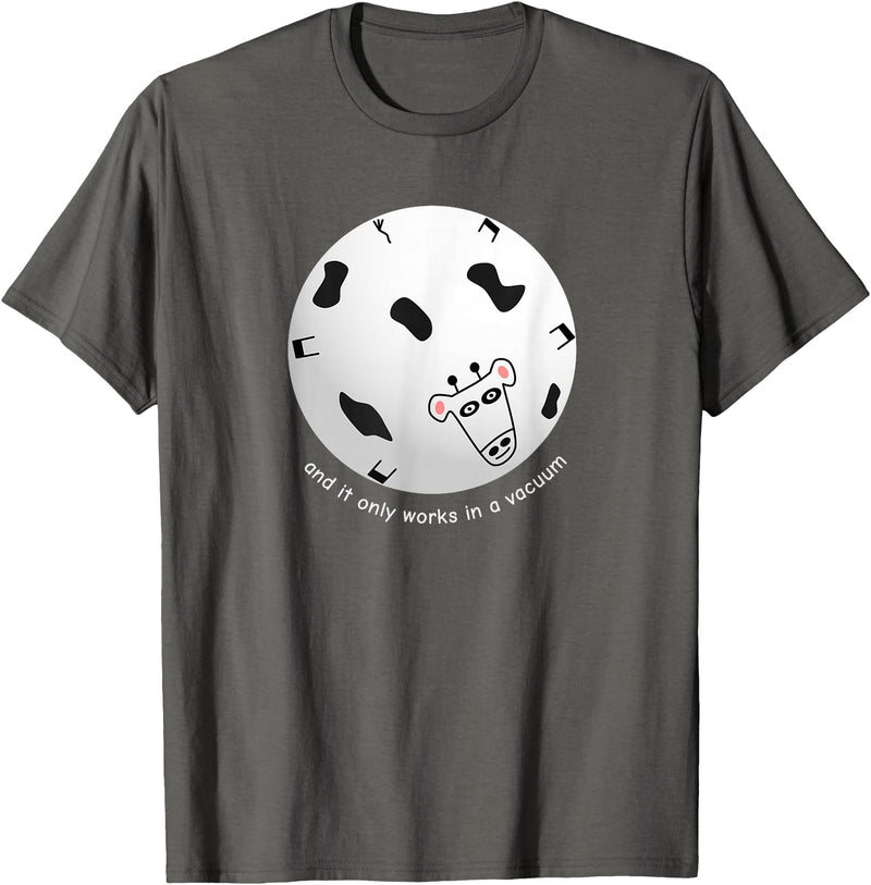 Math & Mirth Designs Spherical Cow Funny Physics T-Shirt T-Shirt - Asphalt Grey