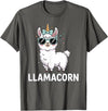 Funny Llamacorn Lover Llama Design Llamacorn Funny Llama Unicorn For Girls Kids Lover Llamacorn T-Shirt - Asphalt Grey