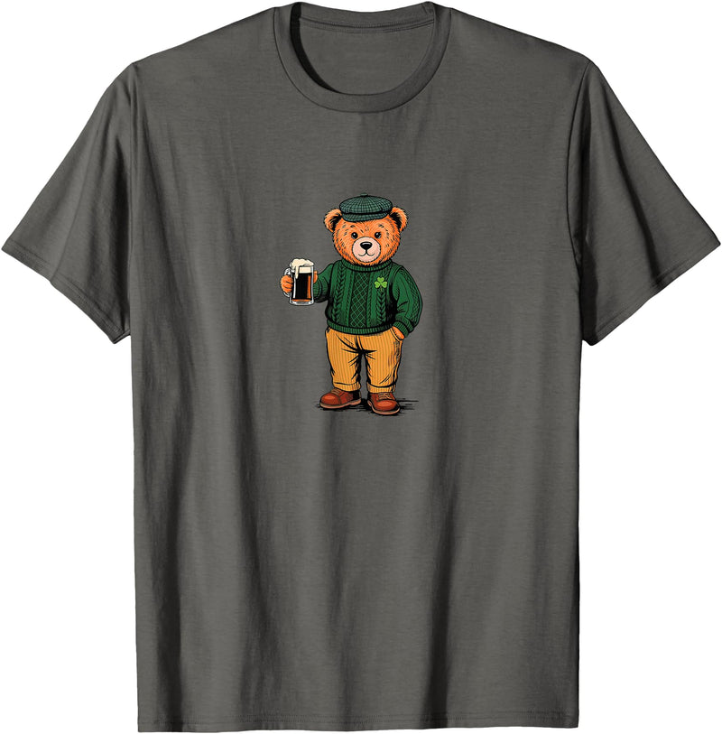 St Patricks Day Bear t -shir t St Patricks Day Bear T-Shirt - Asphalt Grey