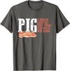 Best Hilarious Pig and Bacon Definition Funny Gift Pig A Magical Creature That Turns Vegetable Into Bacon Quote T-Shirt - Asphalt Grey