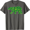 Saint Paddys Day Gifts for Animal Lover Irish Polar Bear St Patricks Day Shamrock Boys Women Kid Men T-Shirt - Asphalt Grey