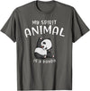 Animal Shirt Gifts for Birthday My Spirit Animal is A Panda Panda Bear SHIRTAnimal Lover Tee T-Shirt - Asphalt Grey