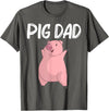 Best Pig Hog Livestock Barn Farming Accessories Cool Pig Gift For Dad Father Swine Boar Piggy Farm Animal T-Shirt - Asphalt Grey