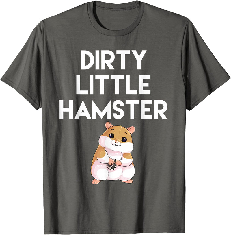 Dirty Little Hamster Cute Hamster Picture T-Shirt - Asphalt Grey