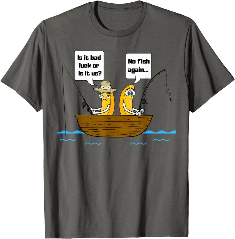 Lord of Leisure No Bananas on the Boat Fishing T-shirt T-Shirt - Asphalt Grey
