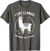 I Like Llamas And Maybe Like 3 People T-Shirt - Asphalt Grey