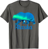 Alaska Apparel & Gifts Alaska Grizzly Polar Bear Arctic Nature Winter T-Shirt - Asphalt Grey