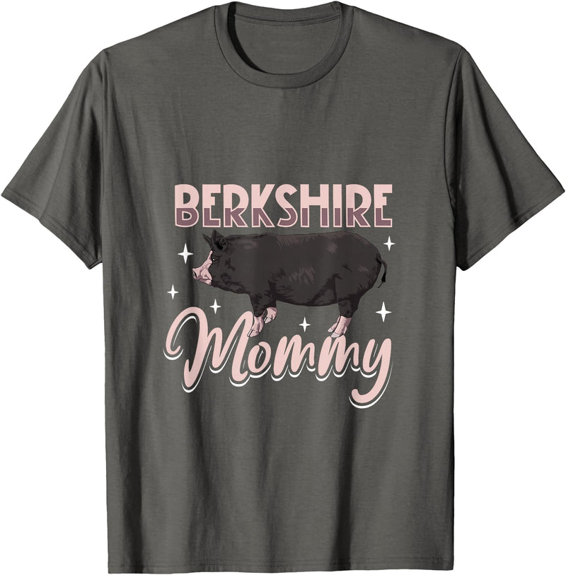 Creative Berkshire Pig designs Berkshire Pig Mommy T-Shirt - Asphalt Grey