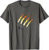 Gay Bear Pride T-Shirts LGBT Gay Bear Pride Shirt For Men - Bear Paw Scratch Cub T-Shirt - Asphalt Grey
