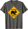 Australia Retro Koala Co. Koala Bear Warning Sign - Drop Bears Funny Koalas Australia T-Shirt - Asphalt Grey