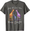 Cartba Giraffe Co. Giraffe Lover Cute T-Shirt - Asphalt Grey