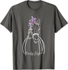 Funny Horse Racing Lover Derby Day Gift Women Derby Day Funny Horse Racing Floral Horse Equestrian T-Shirt - Asphalt Grey