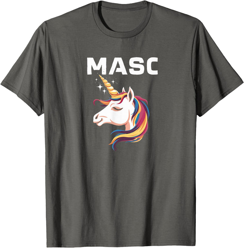 Mens Bear Gay Masc Man LGBTQ Bear Cub Masculine Mens Gay Unicorn Gay Masc Man Bear Cub Masculine Gay Pride T-Shirt - Asphalt Grey