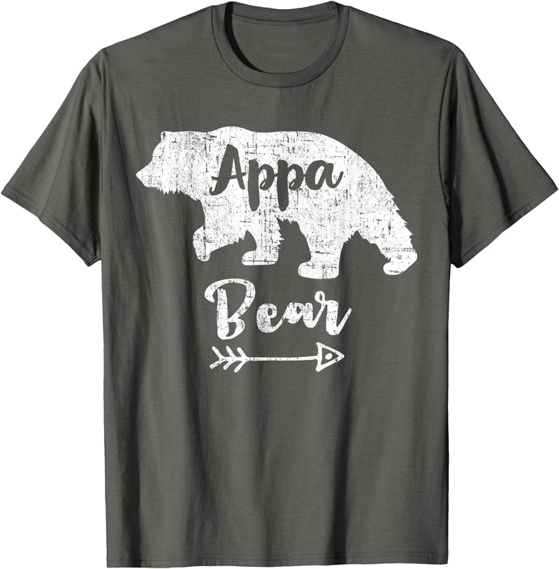 Mens Funny Appa Bear Father's Day Shirt T-Shirt - Asphalt Grey