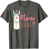 ADVENTURE ALPACA LLAMAS Designs MAMA LLAMA Funny Mother Lamas Meme T-Shirt - Asphalt Grey