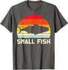BoredKoalas Fish Fishing Shirts Fisherman Gifts Small Fish Retro Bass Fishing Family Matching Son Boys Gift T-Shirt - Asphalt Grey
