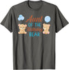 Family Birthday Bear Gifts Aunt of The Birthday Boy Bear 1st Birthday Party Boy T-Shirt - Asphalt Grey