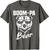 Boom-Pa Bear Funny Gifts Apparel Boom-Pa Bear Wearing Cool Sunglasses Fathers Day Gift T-Shirt - Asphalt Grey
