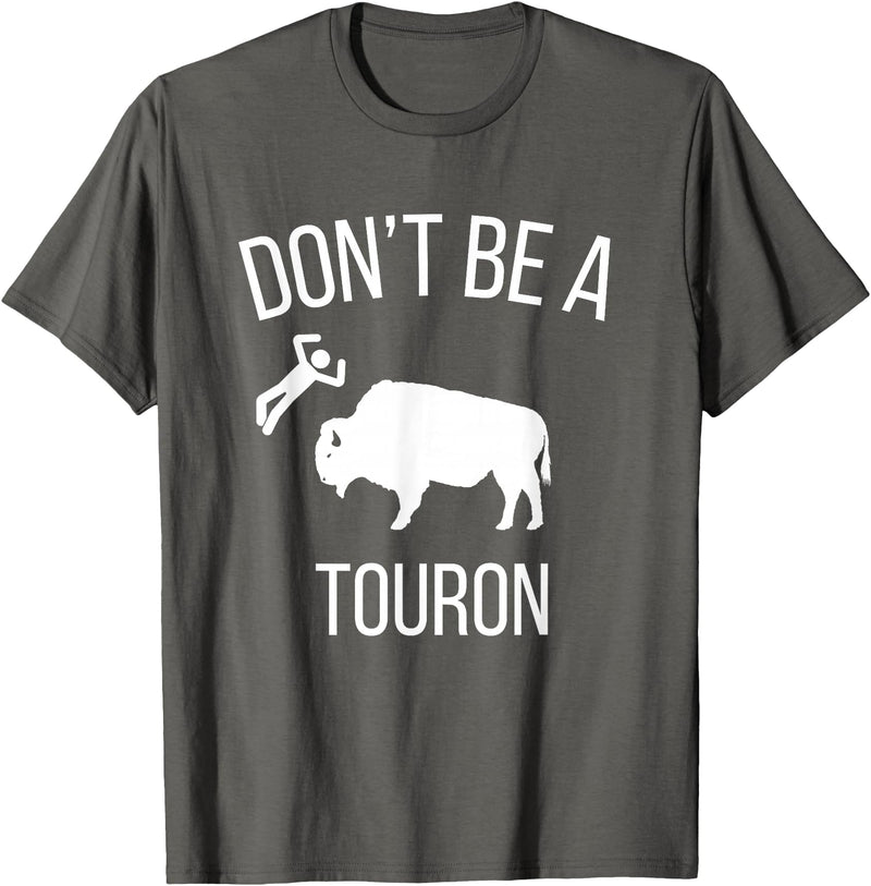 Funny Bison Boujee Cow Shirt - Funny Buffalo Shirt Sei kein Touron - Stroke den Bison nicht T-Shirt - Asphalt Grey