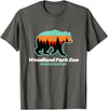 Retro Vintage WA Summer Camping & Hiking Souvenir Woodland Park Zoo Washington Tourist T-Shirt - Asphalt Grey