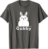 Gubby Rabbit Anime Funny Character Cute Grumpy Bunny T-Shirt in Asphalt Grey