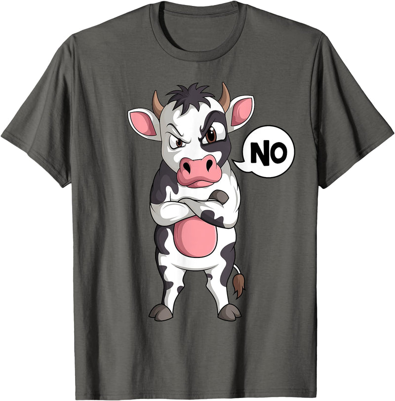 Funny Cow Lover & Owner Gift Ideas Cow Farmer Kids Boys Girls Womens T-Shirt - Asphalt Grey