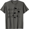 Cute Bunny Rabbit Playing Music Notes Musician T-Shirt in Asphalt Grey