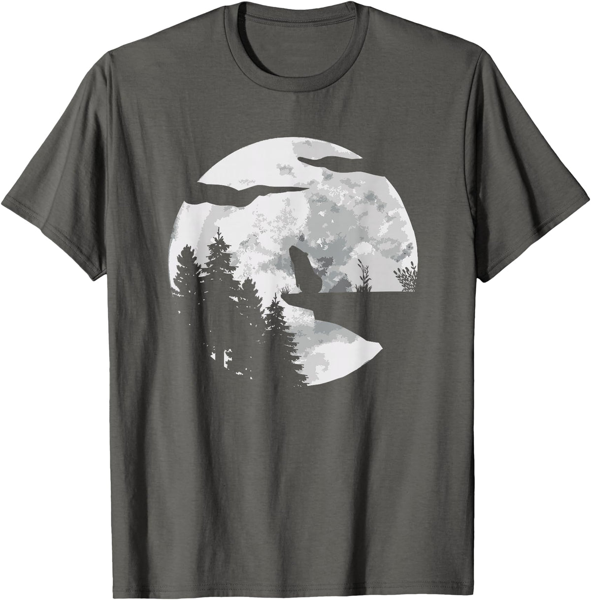 Guinea Pig Gifts & Accessories Guinea Pig Pet - Full Moon Guinea Pig T-Shirt - Asphalt Grey