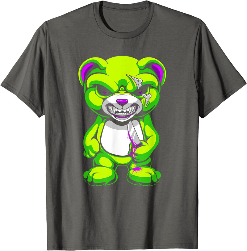 Wowsome! Pastel Goth Teddy Bear Shirt Halloween Bear Horror T-Shirt - Asphalt Grey