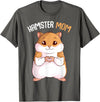 Women's Hamster Mom Hammy Girls T-Shirt - Asphalt Grey