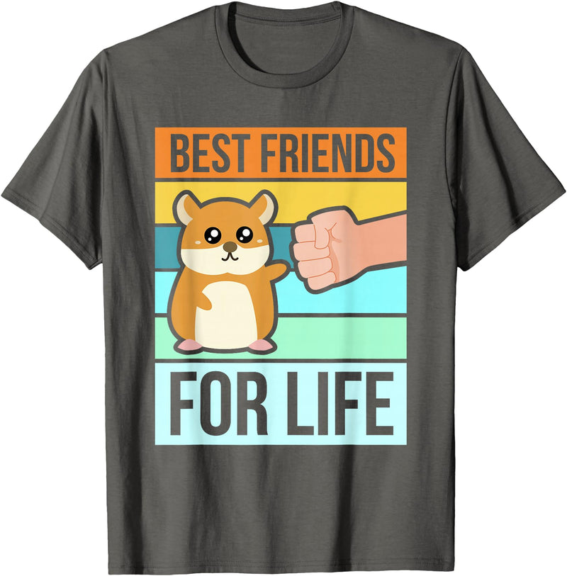 Funny Cute Hamster Gifts Face T-Shirt Best Friends T-Shirt - Asphalt Grey