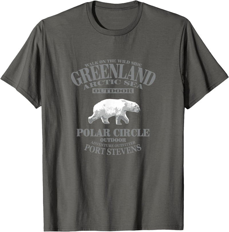 Port Stevens P.S.75 Design Greenland Polar Bear T-Shirt - Asphalt Grey