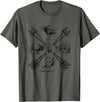Moose Buffalo Bear Elk Wildlife Animals Moose Buffalo Bear Elk Wildlife Outdoorsman T-Shirt - Asphalt Grey
