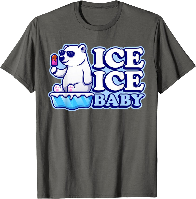 Save Our Cuddly Snow BEars Ice Ice Baby Polar Bears T-Shirt - Asphalt Grey